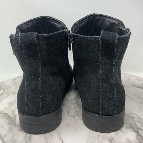 Steve Madden Reyna Suede Zip Detail Booties 8 Classic Moto Bohemian Minimalist - Picture 5 of 12
